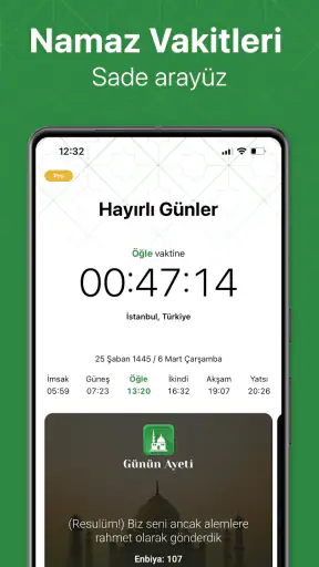 Namaz Vakitleri: Alarm & Kıble screenshot