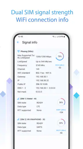 Netzsignal: WiFi & 5G screenshot