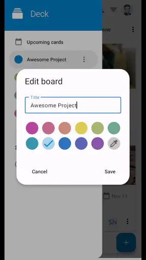 Nextcloud Deck screenshot