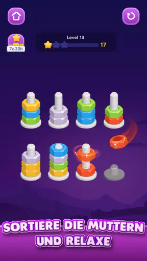Nut Sort: Color Sorting Game screenshot