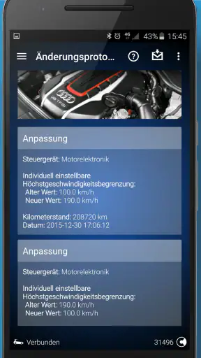 OBDeleven VAG Autodiagnose screenshot