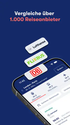 Omio: DB und Flixbus Tickets screenshot
