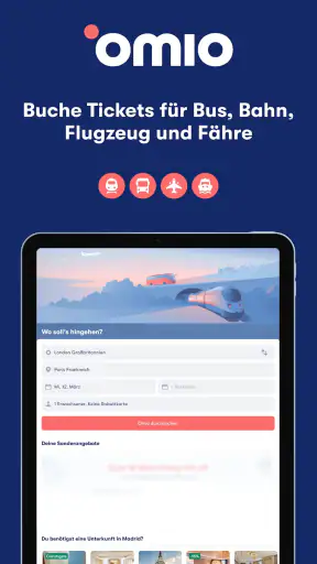 Omio: DB und Flixbus Tickets screenshot