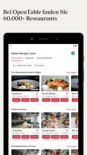 OpenTable screenshot