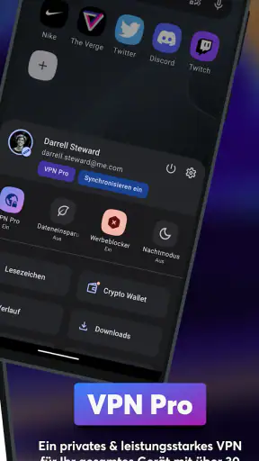 Opera Browser beta mit KI screenshot