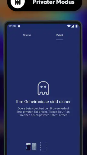 Opera Browser beta mit KI screenshot