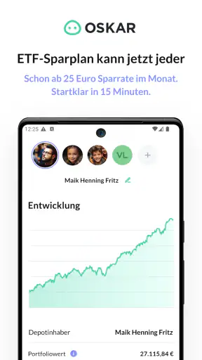 Oskar - Dein ETF Sparplan screenshot
