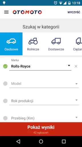 OTOMOTO screenshot