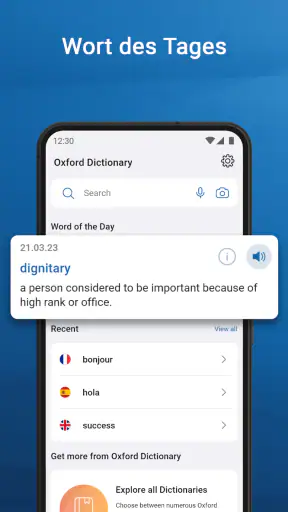 Oxford Dictionary & Thesaurus screenshot