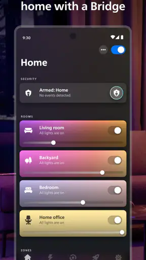 Philips Hue screenshot