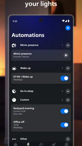 Philips Hue screenshot