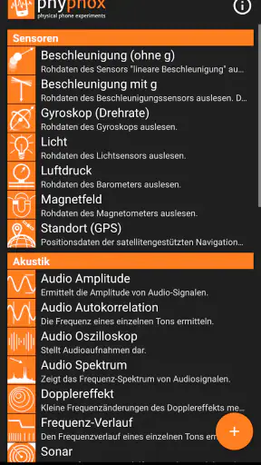 phyphox screenshot