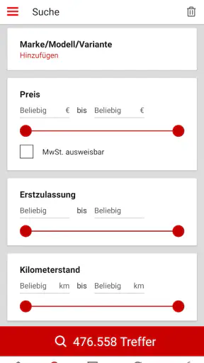 PKW.de - Gebrauchtwagen-Börse screenshot