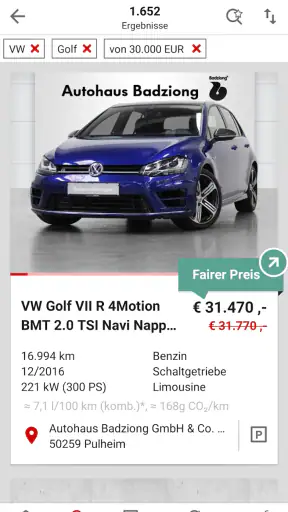 PKW.de - Gebrauchtwagen-Börse screenshot