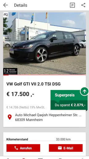 PKW.de - Gebrauchtwagen-Börse screenshot