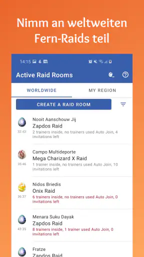 PokeRaid – Weltweite Fern-Raid screenshot