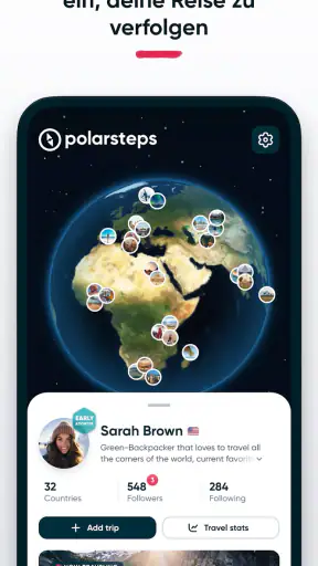 Polarsteps Reisen screenshot