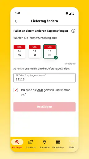 Post & DHL screenshot