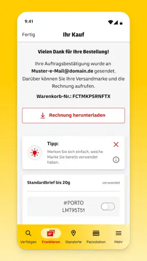Post & DHL screenshot