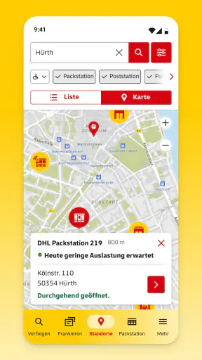 Post & DHL screenshot