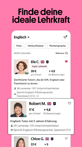 Preply: 50+ Sprachen lernen screenshot