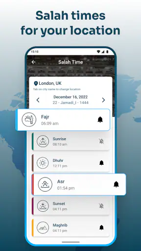 Qibla Compass with Salah Time screenshot