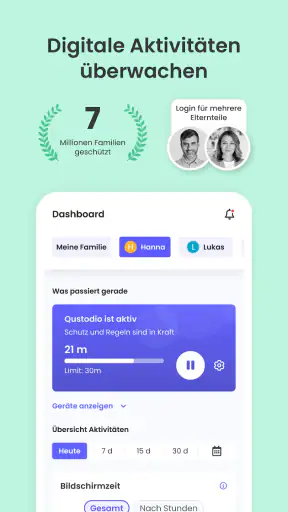 Qustodio Kindersicherung App screenshot