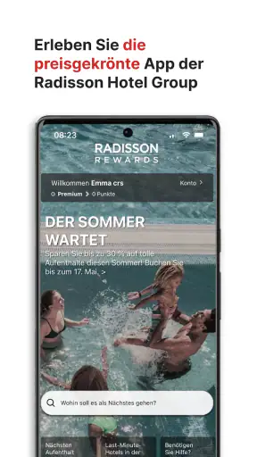 Radisson Hotels Aufenthalts screenshot