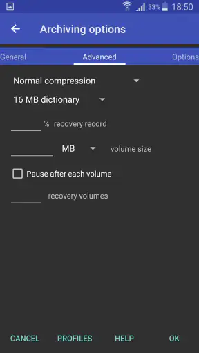 RAR screenshot