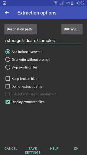 RAR screenshot