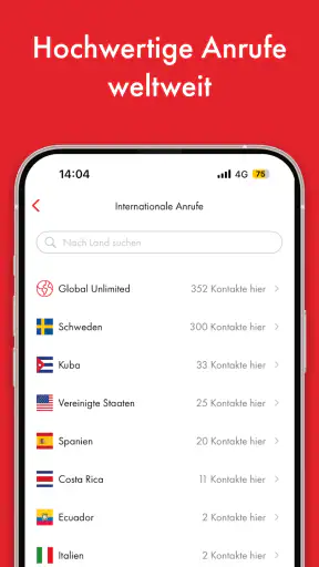 Rebtel: Aufladungen und Anrufe screenshot
