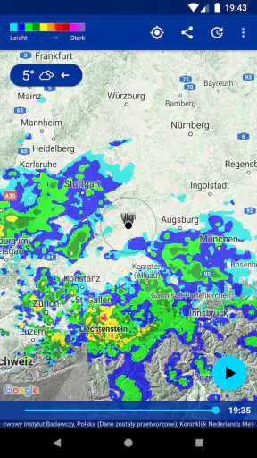 Regen-Alarm (Rain Alarm) screenshot