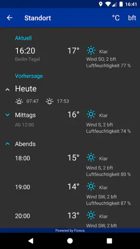 Regen-Alarm (Rain Alarm) screenshot