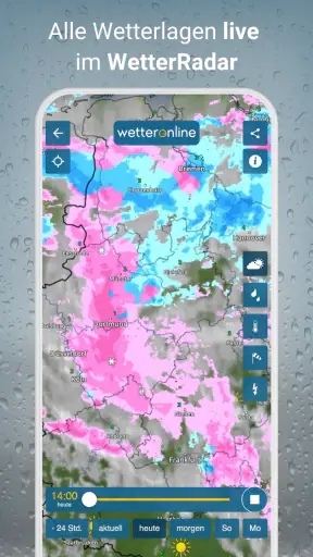 RegenRadar mit Unwetterwarnung screenshot