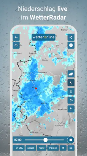 RegenRadar mit Unwetterwarnung screenshot