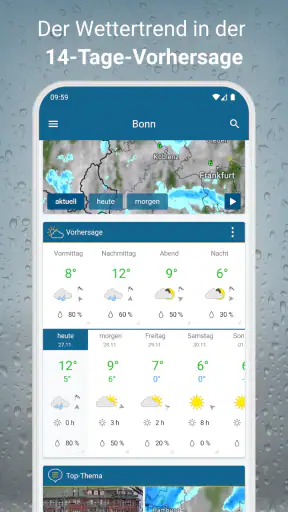 RegenRadar mit Unwetterwarnung screenshot
