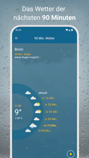 RegenRadar mit Unwetterwarnung screenshot