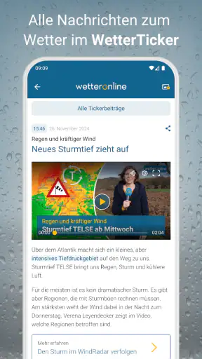 RegenRadar mit Unwetterwarnung screenshot