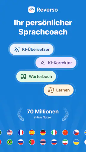 Reverso Übersetzer Wörterbuch screenshot