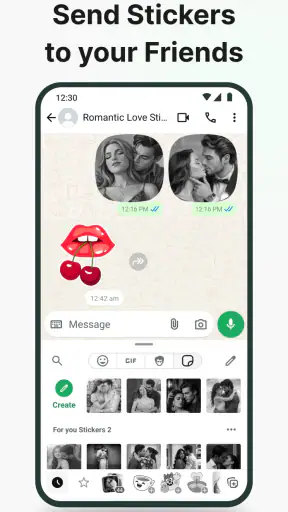 Romantic Love Emoji WAStickers screenshot