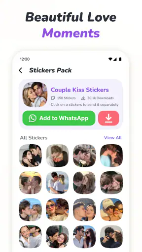 Romantic Stickers WAStickers screenshot