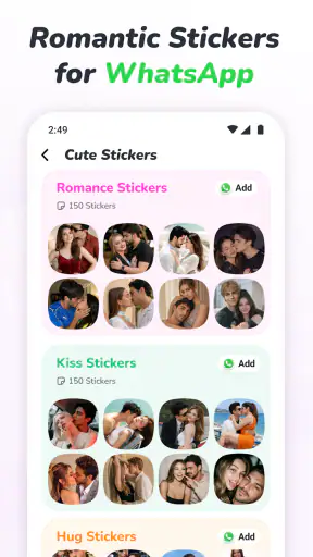 Romantic Stickers WAStickers screenshot