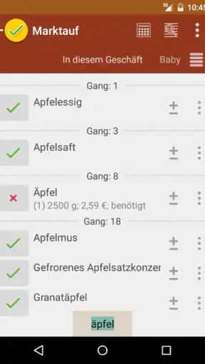 rShopping Einkaufsliste screenshot