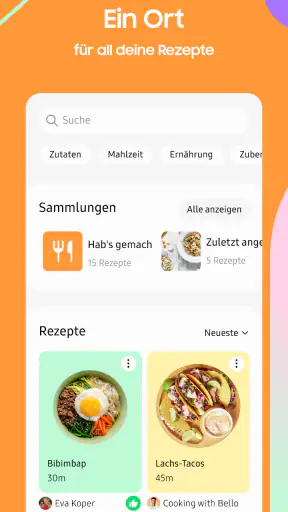 Samsung Food: Mahlzeitplanung screenshot