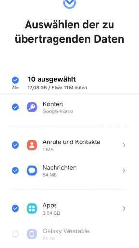 Samsung Smart Switch Mobile screenshot