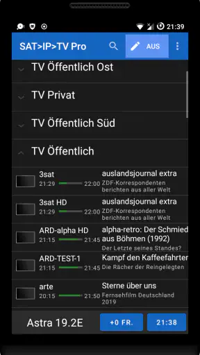 SAT>IP>Mobile Pro screenshot