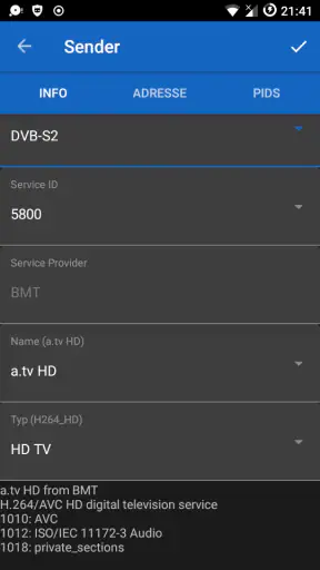 SAT>IP>Mobile Pro screenshot