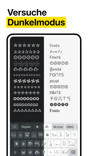 Schöne Schriftarten & Tastatur screenshot