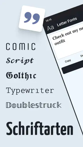 Schriftarten - schöne Texte screenshot