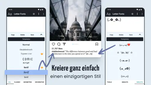 Schriftarten - schöne Texte screenshot